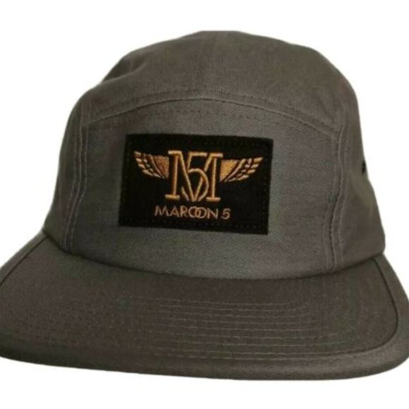 Maroon 5 5-Panel Adjustable Hat, Adjustable Buckle, Gold Wing Crest - Picture 8 of 10